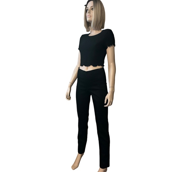 Jeanne Beker Bekky Jegging Skinny Jeans Pants Black with FREE Crop Top Add On - Picture 2 of 16